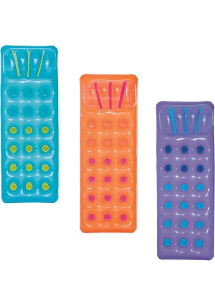 Bestway Renkli bardaklı yatak, 188x71cm, pompa dahil, genişlik 119cm, derinlik 71cm