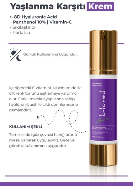 Anti-Aging Krem ve Çok Yüksek Korumalı Spf 50+ Ikili - Cilt Kalitesini Artırıcı & Leke Önleme