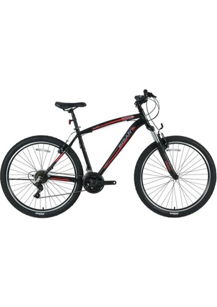 mts 4600 siyah kırmızı dağ bisikleti 26 jant 18-46 cm kadro 3x7 vites blc