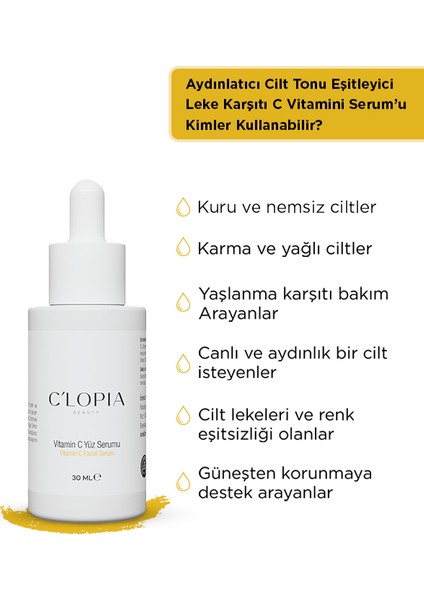 C-Bundle C Vitaminli Leke Serumu Hyaluronik Asit Propolis 30 ml & Botanik Cilt Temizlemeyici Misel 100 ml