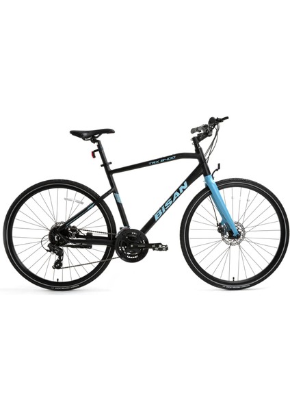 trx 8400 tourney 24 vites şehir bisikleti siyah mavi 700c jant 20,5-52cm kadro blc