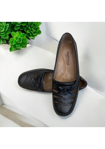 Kadın Topuk Dikenine Özel Ortopedik Deri Taban Yazlık Anne Ayakkabısı