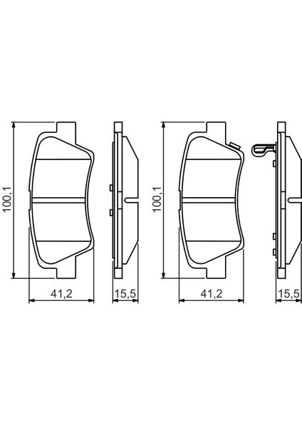 Hyundai Accent Blue Arka Balata Takımı 2011-2018 58302-1RA30 modelleri