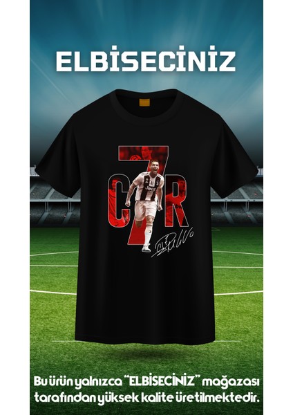 C.ronaldo Imzalı Unisex T-Shirt/tişört - Tüm Yaş Grupları