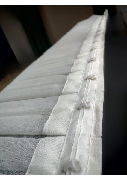 Bambu Foldet Keten Tül Perde 1'3 Sık Pileli fırsatları