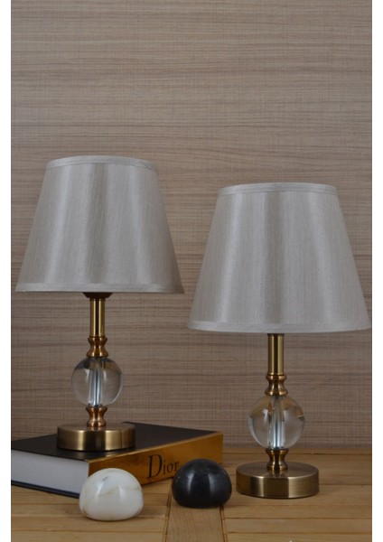 Elementer Bronz Çift Abajur