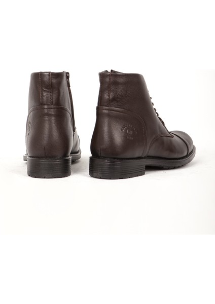 Erkek Bağcıklı Comfort Casual Bot Gerçek Deri Hj 17715 M Kahverengi