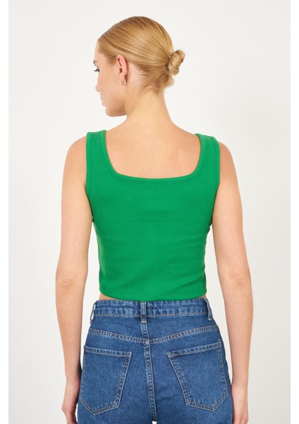 Çizgi Detaylı Askılı Kaşkorse Crop indirimleri