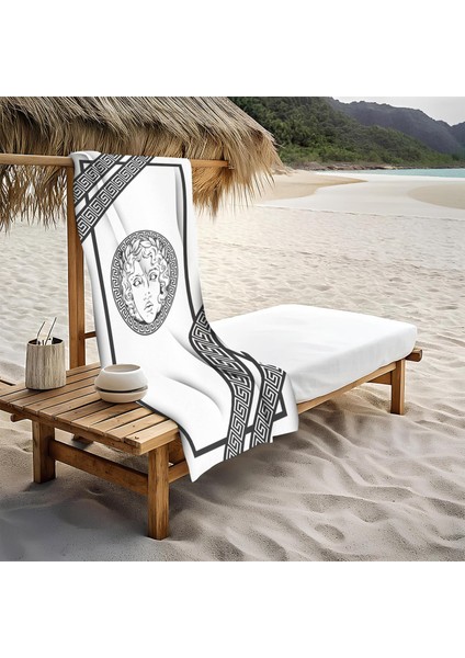 Dekoratif Modern Desenli Plaj Deniz Havlusu Peştamal 80X160 cm LUX72