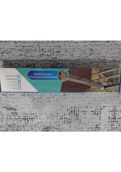 Cetinel Balkon Çamaşır Kurutmalık Askılığı Kare Küpeşte Balkon Askısı 80X30 mm