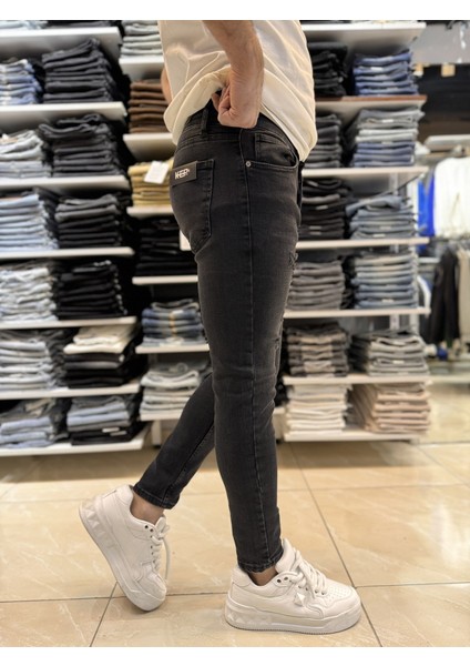 Yırtık Detay Siyah Skinny Fit Jean 543CSLKE indirimleri
