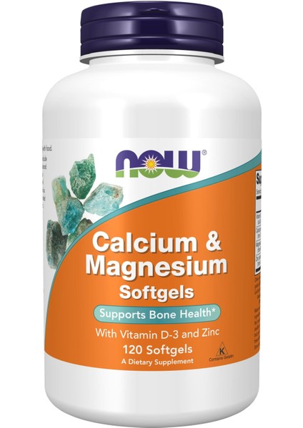 Calcium (Kalsiyum) & Magnesium(Magnezyum) With Vitamin D3 And Zinc 120 Softgels