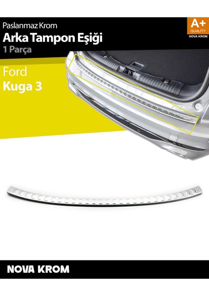 Ford Kuga 3 Krom Arka Tampon Eşiği 2020 Üzeri