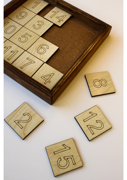 Montessori Eğitici Doğal Ahşap Sayı Oyunu – Puzzle Oyunu – 15 Sayıdan Oluşan Bulmaca - Yapboz fiyatları