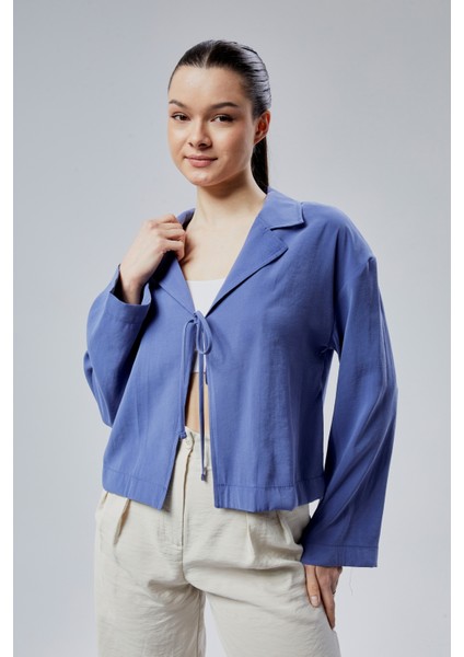 Indigo Salaş Kesim Bağlama Detaylı Gömlek fiyatları