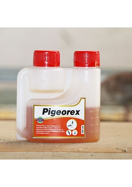 Royal Pigeorex 125 Ml. Güvercin ve Kafes Kuşlarında Hırıltı Nefes Düzenleyici ve Tamamlayıcı Yem