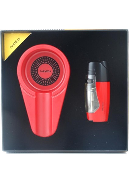 Çakmak Küllük Ikili Kırmızı Set