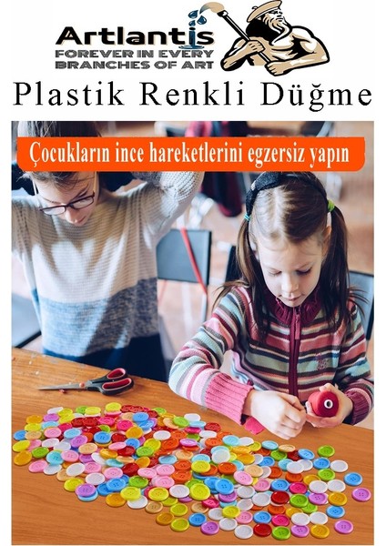 Renkli Düğme Plastik 2.5 cm 100 Lü 1 Paket 25MM Plastik Renkli Düğme Dikiş Parlak Yuvarlak 4 Delikli Düğme Etkinlik Okul fırsatları
