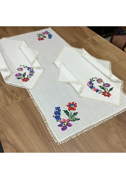 Kaneviçe Aplşkeli Oda Takımı-3 Parça