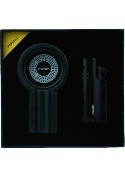 Çakmak Küllük Ikili Siyah Puro Set