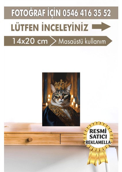 No:70 Kişiye Özel Tasarım Evcil Hayvan Tablosu Patili Hediyelik Kraliyet Kıyafetli Portresi