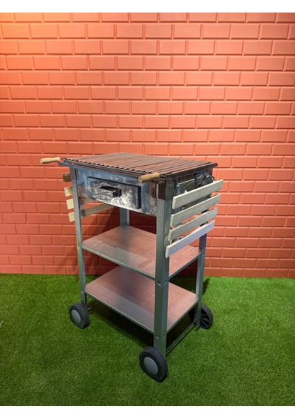 60X40 Ahşap Kanatlı Çift Tezgah Tekerlekli 2mm Oluklu Izgara fiyatları