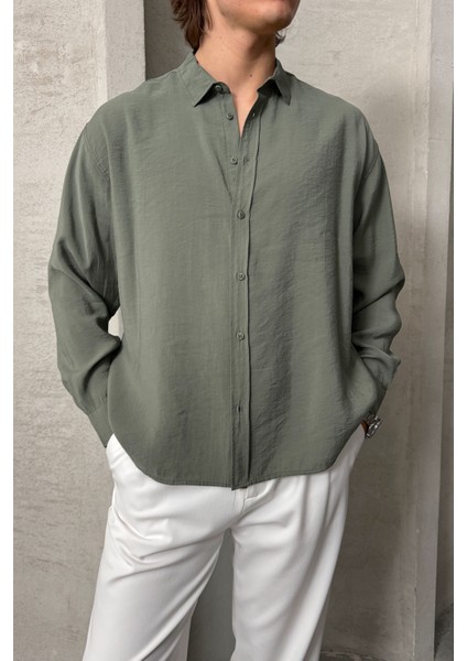 Erkek Oversize Modal Gömlek