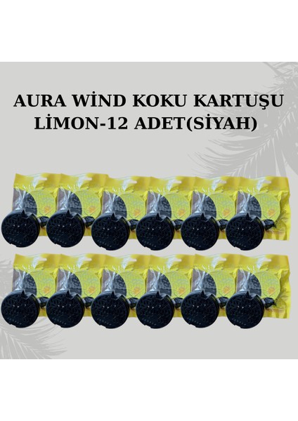 Aura Wind Koku Kartuşu Limon 12 Adet (Siyah)