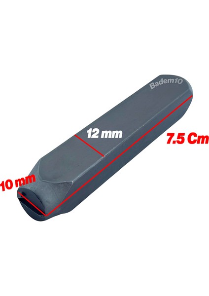 Çelik 10 mm Numaratör 9 Parça Harf Rakam Uç Seti Damgalama Takımı Metal Kazıma 3/8