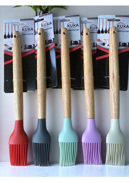 Bambu Saplı Yumurta Fırçası Kırmızı Renk 27 cm fiyatları