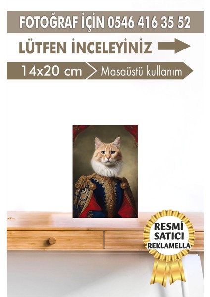 No:71 Kişiye Özel Tasarım Evcil Hayvan Tablosu Patili Hediyelik Kraliyet Kıyafetli Portresi