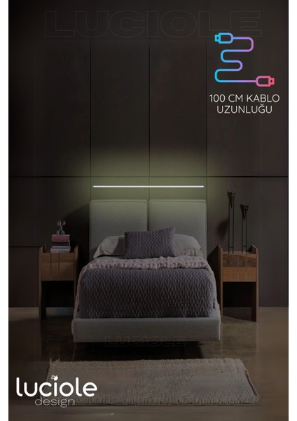 Rgb LED Abajur Aplik Gece Lambası Lambader Renkli Uzaktan Kumandalı Işık - Ledtube5