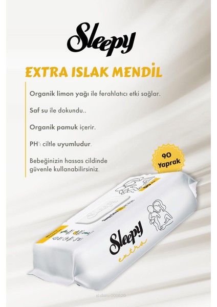 Extra Islak Bebek Havlusu 11 Al 10 Öde 90 Adet ve Bebe Pamuğu