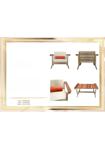 Adde Alüminyum Oturma Grubu Bahçe Balkon Koltuk Takımı Krem 3+1+1+Masa fiyatları