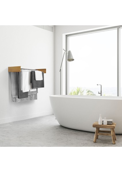 Luxedry Duvara Monte Estetik ve Pratik Dayanıklı Metal Malzemeli Çamaşırlık - (ANTRASİT-100CM)