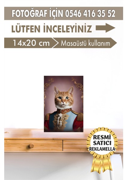 No:72 Kişiye Özel Tasarım Evcil Hayvan Tablosu Patili Hediyelik Kraliyet Kıyafetli Portresi