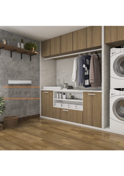 Luxedry Duvara Monte Estetik ve Pratik Dayanıklı Metal Malzemeli Çamaşırlık - (ANTRASİT-70CM)
