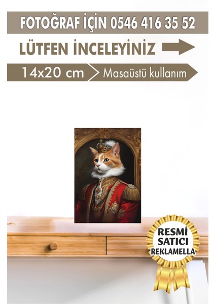 No:73 Kişiye Özel Tasarım Evcil Hayvan Tablosu Patili Hediyelik Kraliyet Kıyafetli Portresi