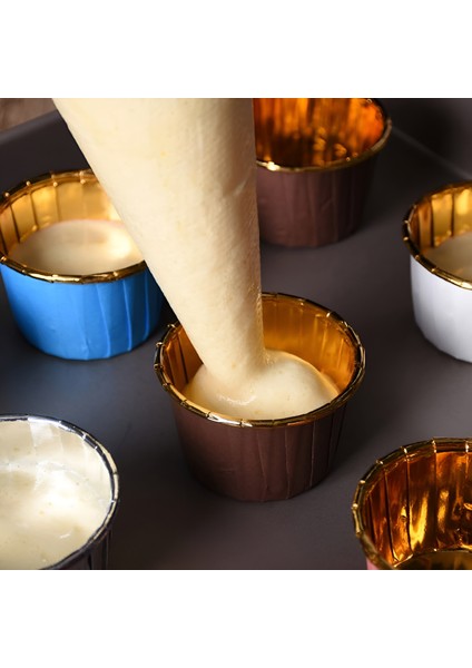 Muffin Kek Kalıbı 25 Adet Cupcake Kağıdı Gümüş fiyatları