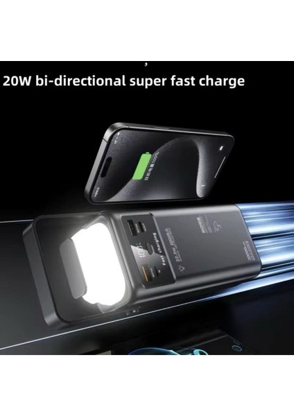 Ensiga 50.000 Mah Ultra Güçlü Powerbank LED Aydınlatmalı Taşıma Askı Hızlı Şarj 22,5W indirimleri