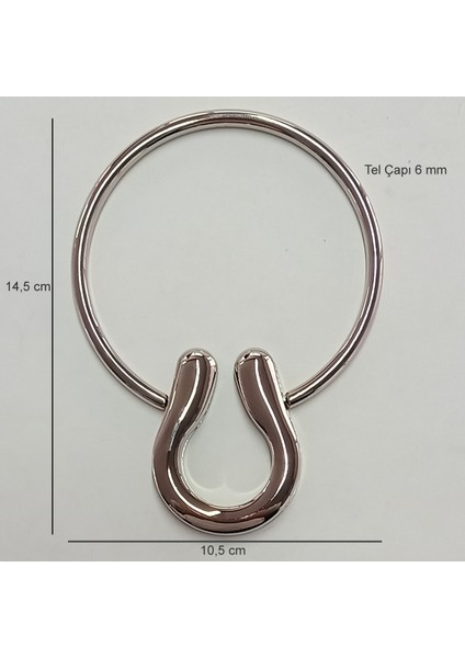 Metal Çanta Sapı. Çiftinin Fiyatıdır. Tel Kalınlığı 6 mm Dış Çapı 10,5 cm