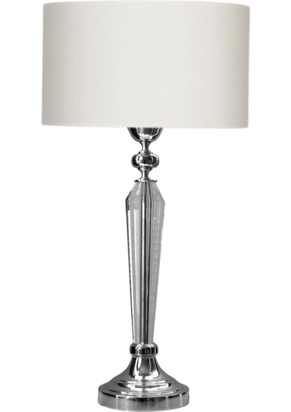 Amore Krom Kristal Metal Abajur - Krem