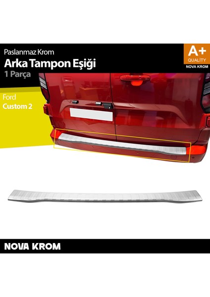 Ford Tourneo Custom Krom Arka Tampon Eşiği 2023 Üzeri