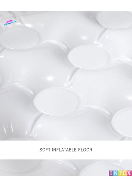 Intex şişme yumuşak taban kare bebek oyun havuzu set mavi 1-3 yaş 86x86x25 cm