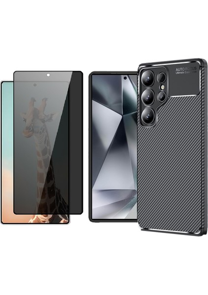 Samsung Galaxy S25 Ultra Kılıf Negro Silikon Kapak + Hayalet Ekran Koruyucu