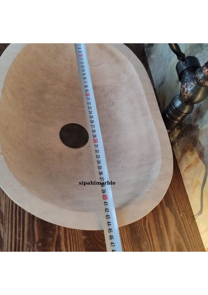 Klasik Traverten Tezgah Üstü Kayık Lavabo fırsatları