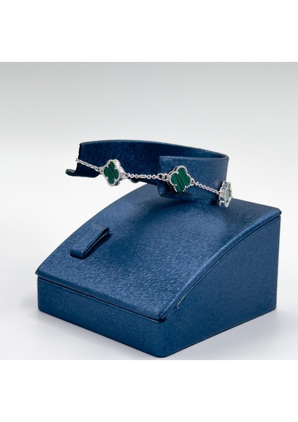 Malachite Taşlı Van Cleef Gümüş Bileklik fiyatları