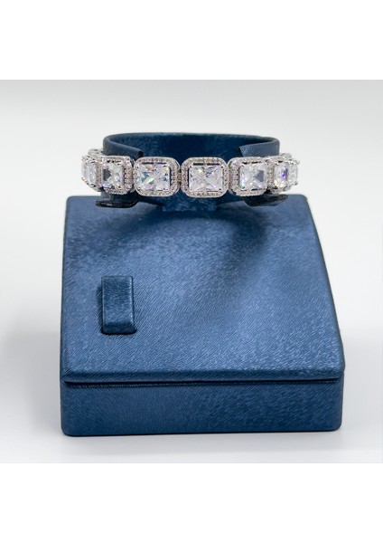 Büyük Baget Taşlı Su Yolu Gümüş Bileklik fiyatları