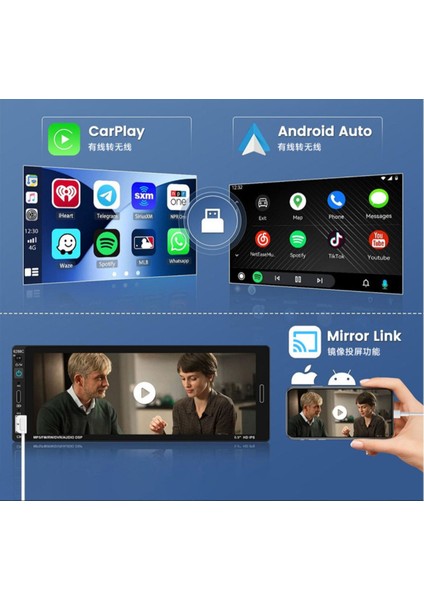 Akıllı Multimedya Kutusu Android 11 2+32 GB Kablosuz Carplay Ai Box Youtube Netflix Google Playstore Wifi