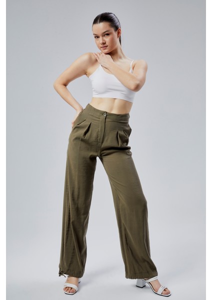 Haki Salaş Kesim Modal Dokuma Pantolon fiyatları